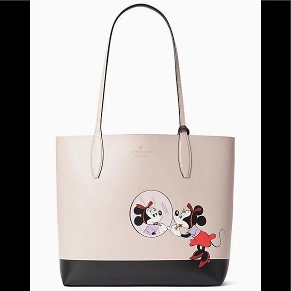 kate spade Handbags - NWT Kate Spade X Disney Minnie Mouse Large Reversible Tote In Pale Vellum Multi